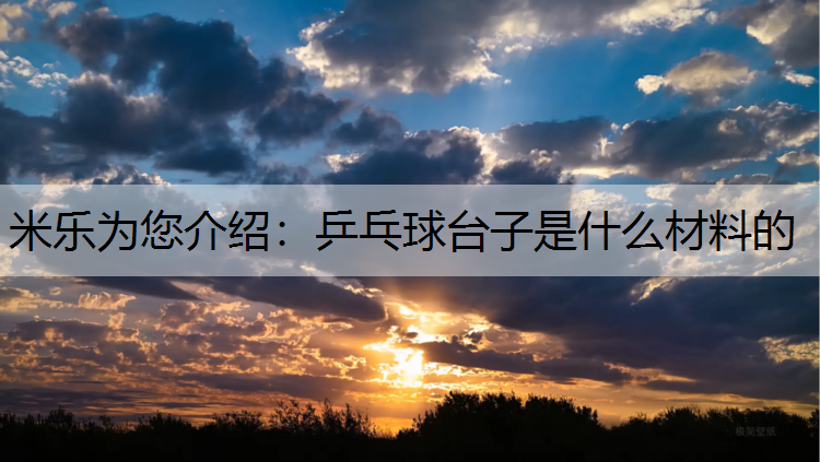 米乐为您介绍：乒乓球台子是什么材料的